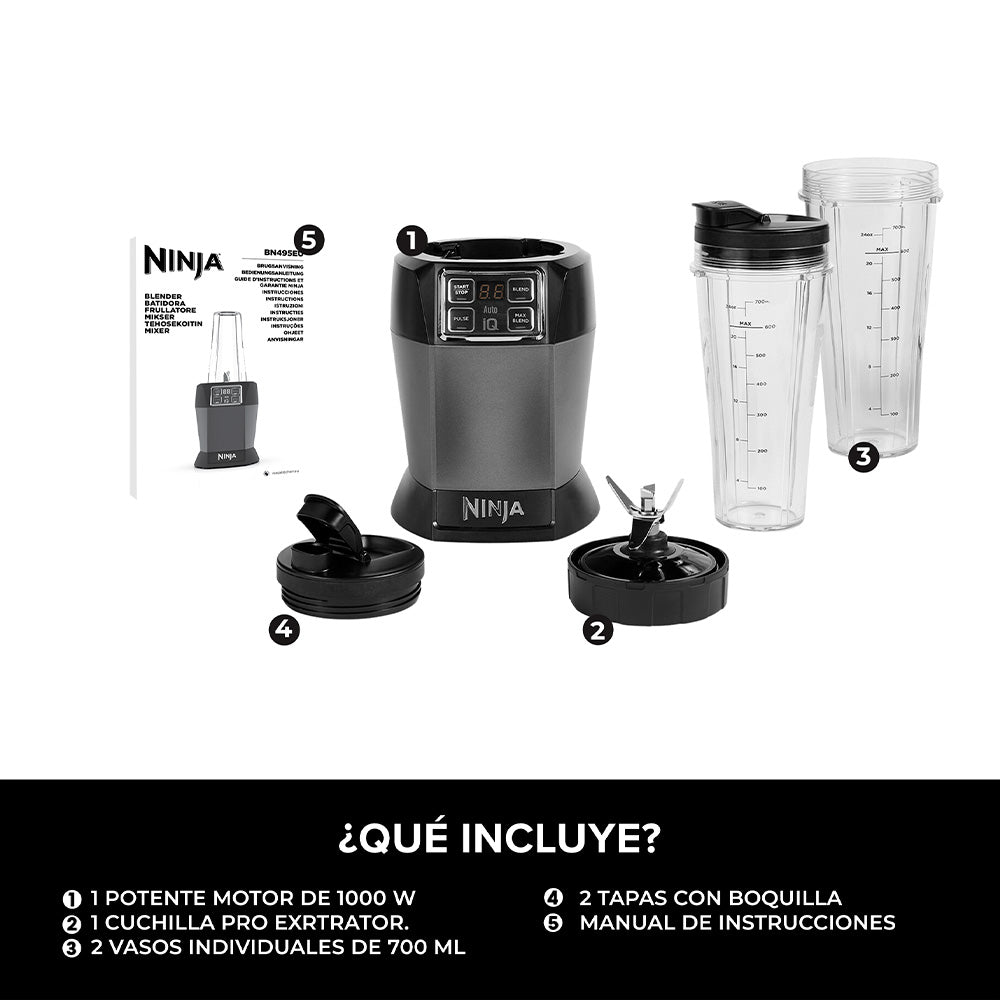 Licuadora Individual Ninja con Auto-iQ® 1000 W