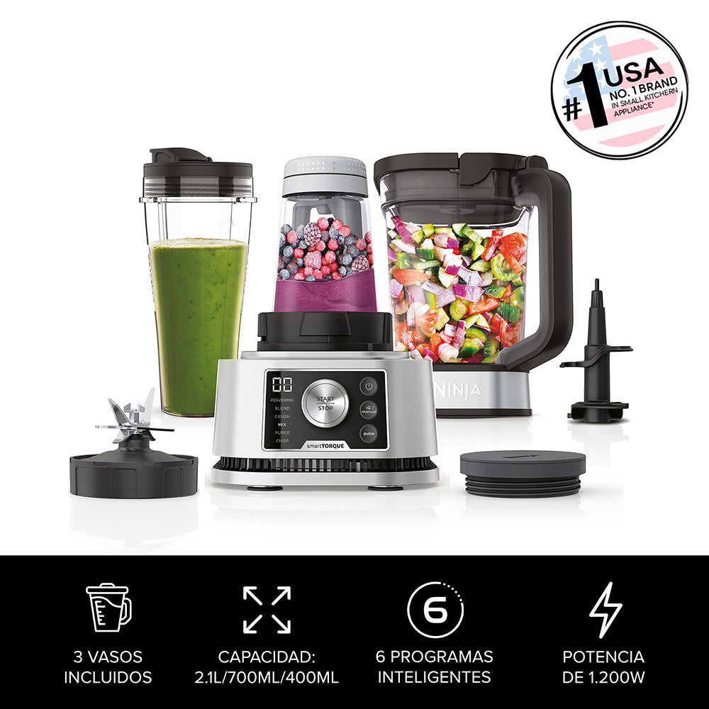Licuadora 1200W Ninja Foodie 3 en 1