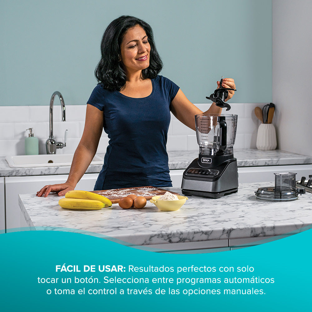 Procesador de alimentos, Ninja, Profesional, 850w, Facil de usar, Resultados perfectos, programas automáticos, opciones manuales