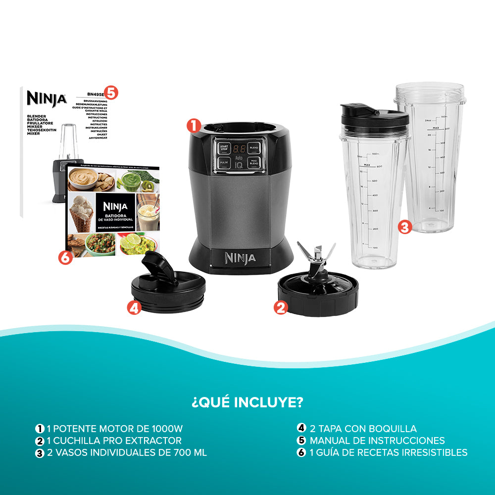 Licuadora Individual Ninja con Auto-iQ® 1000 W