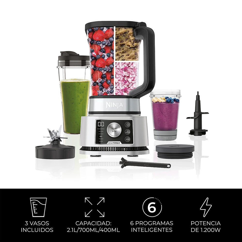 Licuadora 1200W Ninja Foodie 3 en 1