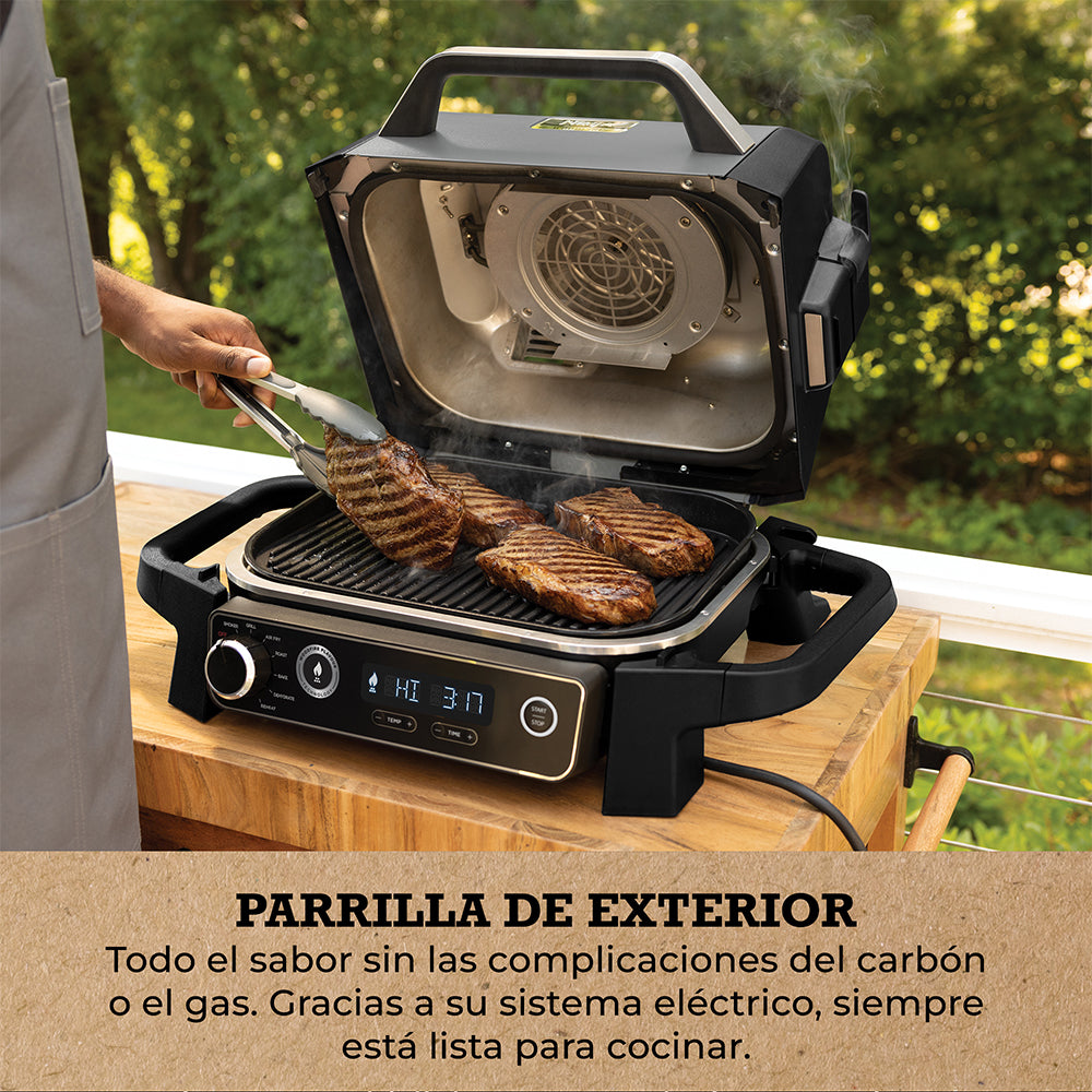 Parrilla eléctrica con Ahumador Ninja Woodfire
