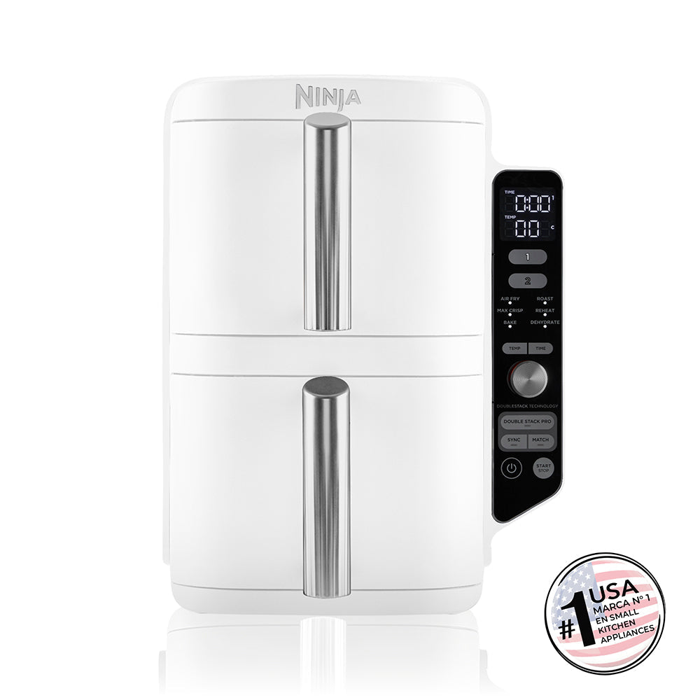 Freidora de Aire Vertical Double Stack XL 9.5L Blanca Ninja
