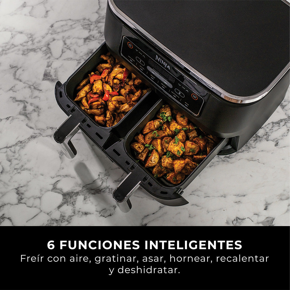 Freidora de Aire doble Ninja 6 en 1 de 7.6L