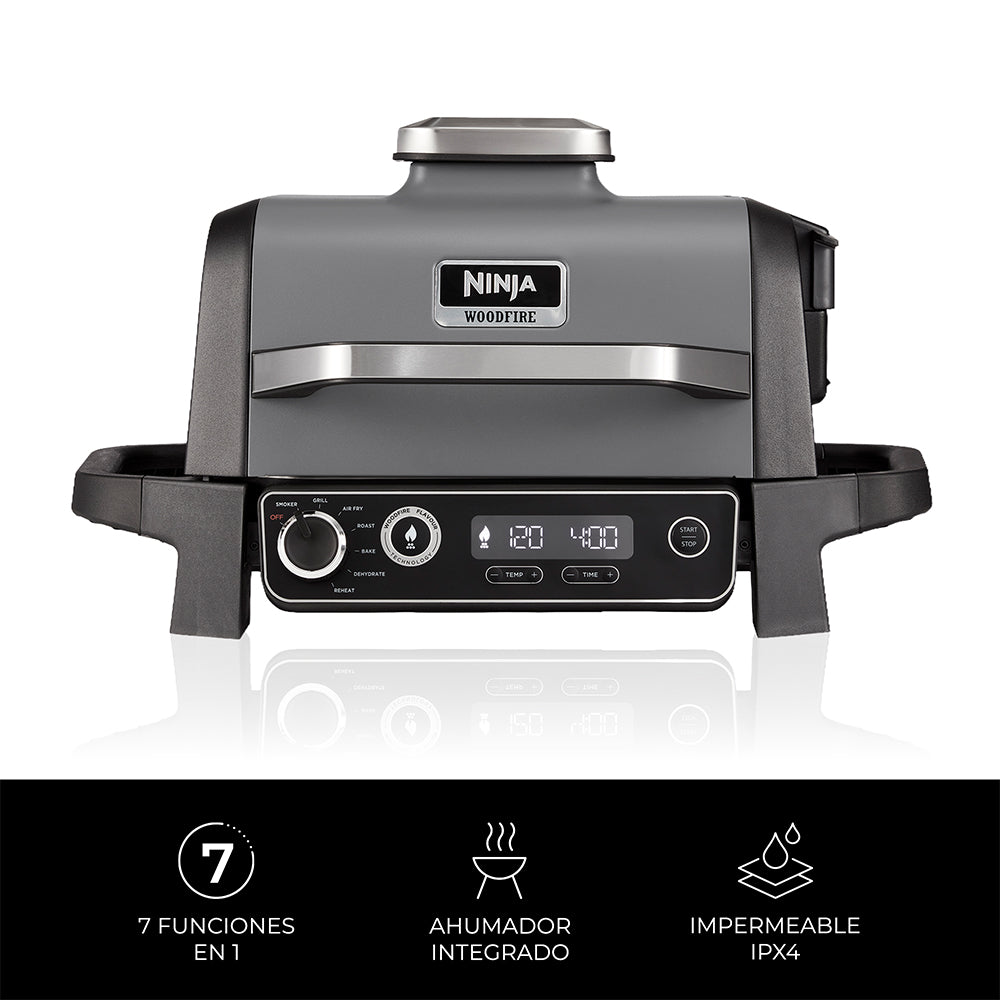 Parrilla eléctrica con Ahumador Ninja Woodfire