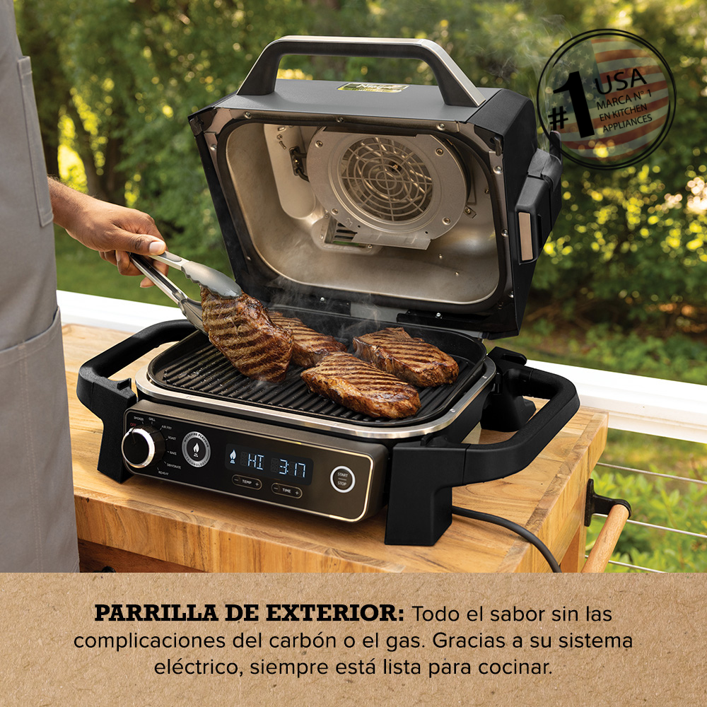 Parrilla eléctrica con Ahumador Ninja Woodfire