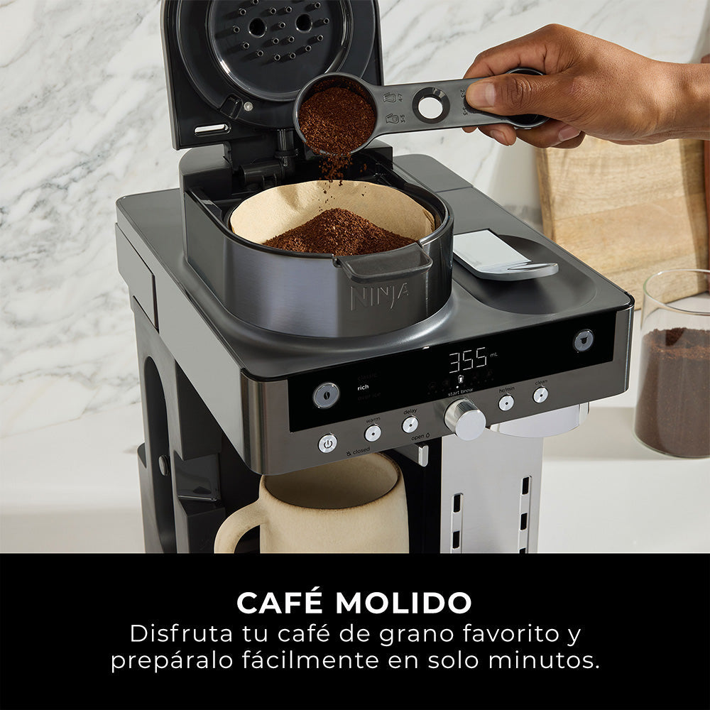 Cafetera 2 en 1 Prestige DualBrew con Espumador Integrado Ninja