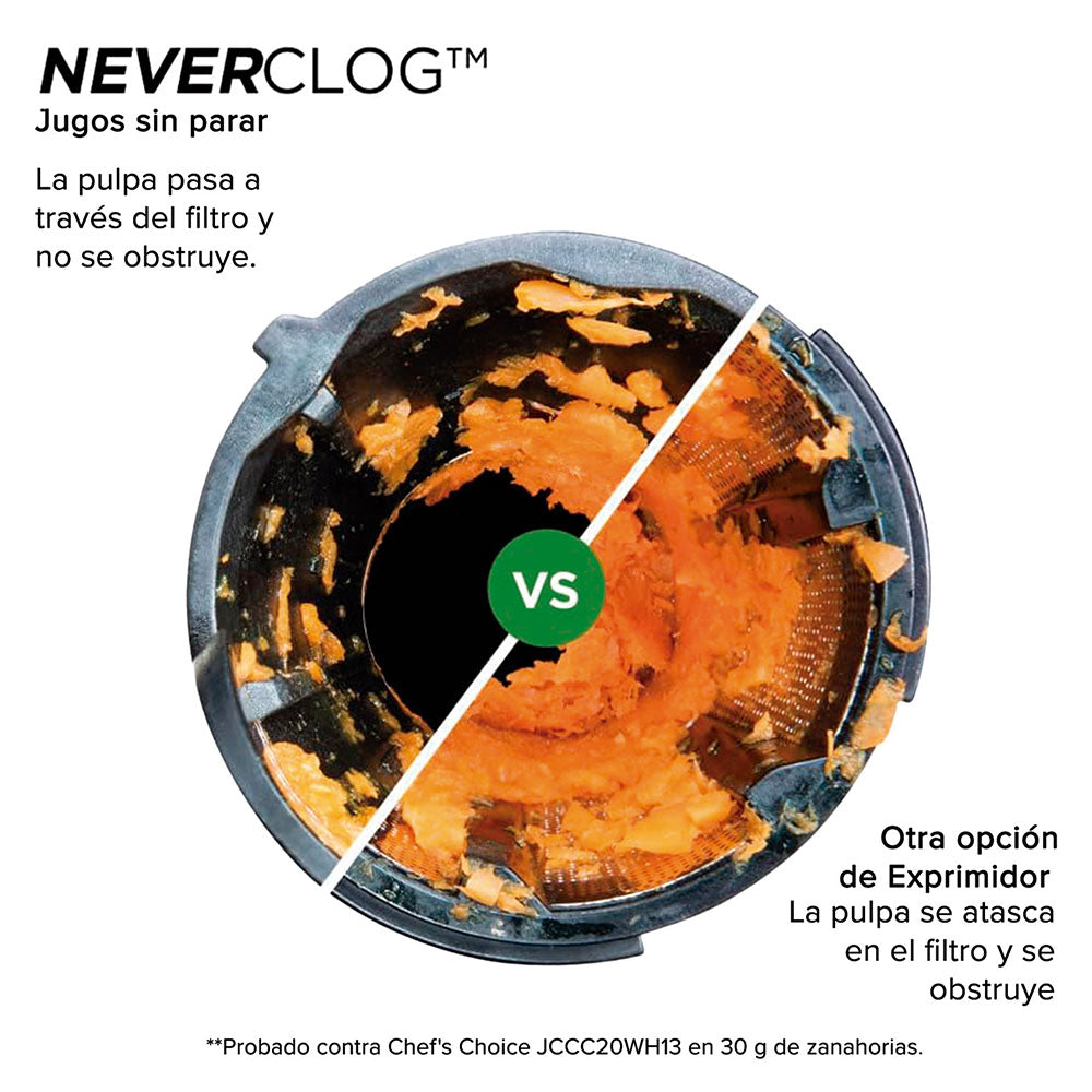 Extractor de jugo Prensado en frío NeverClog Ninja