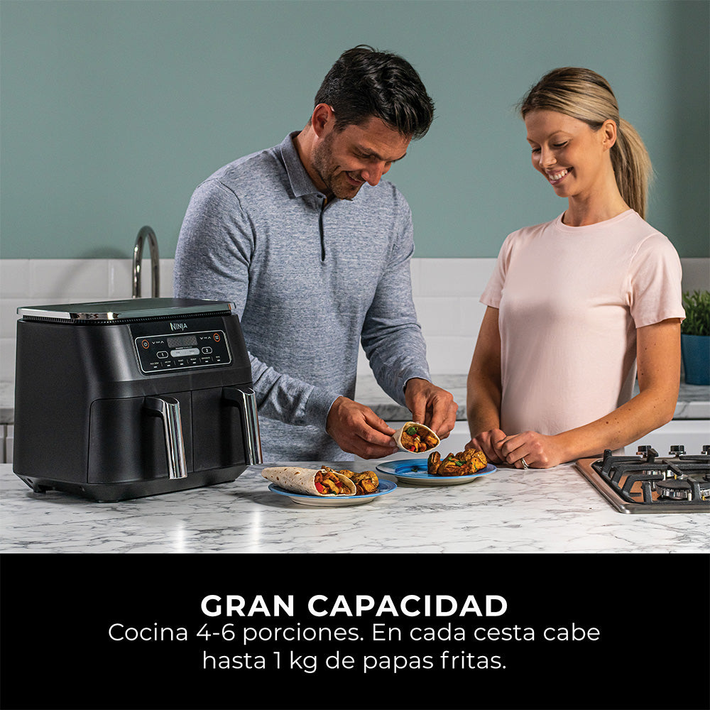 Freidora de Aire doble Ninja 6 en 1 de 7.6L