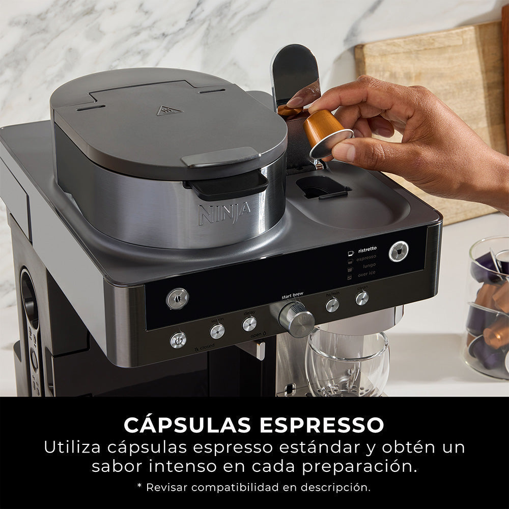 Cafetera 2 en 1 Prestige DualBrew con Espumador Integrado Ninja