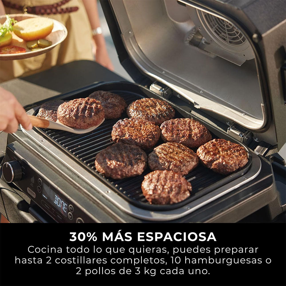 Parrilla eléctrica con Ahumador Ninja Woodfire Pro XL