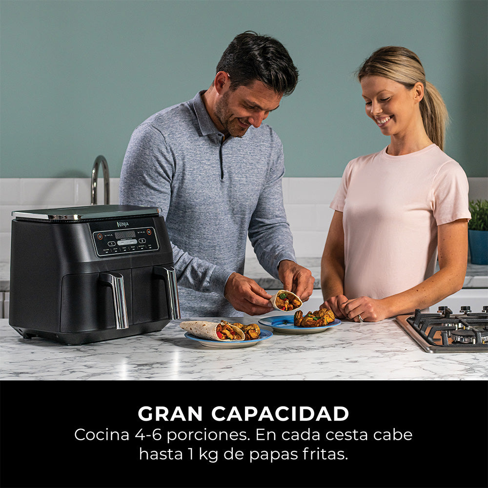 Freidora de Aire doble Ninja 6 en 1 de 7.6L