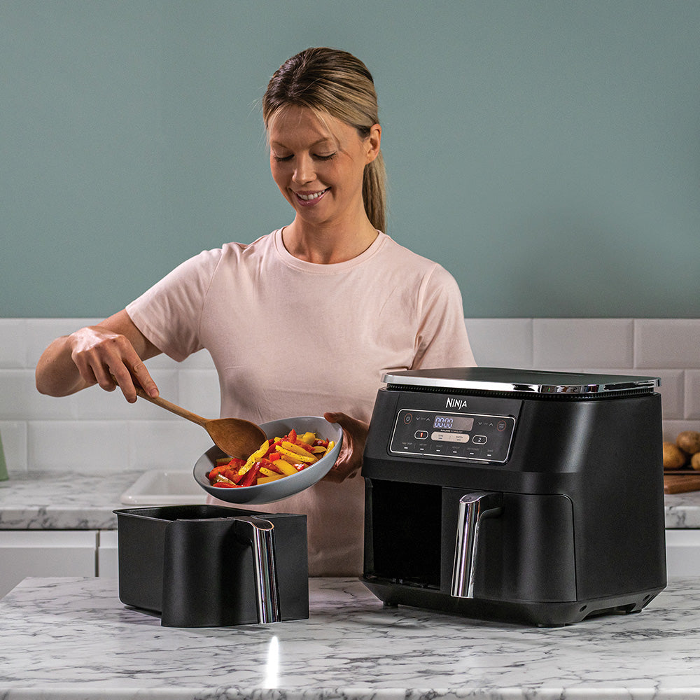Freidora de Aire doble Ninja 6 en 1 de 7.6L