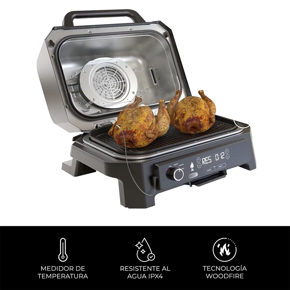 Parrilla eléctrica con Ahumador Ninja Woodfire Pro XL