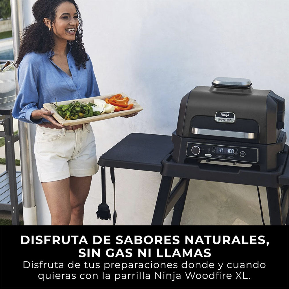 Parrilla eléctrica con Ahumador Ninja Woodfire Pro XL
