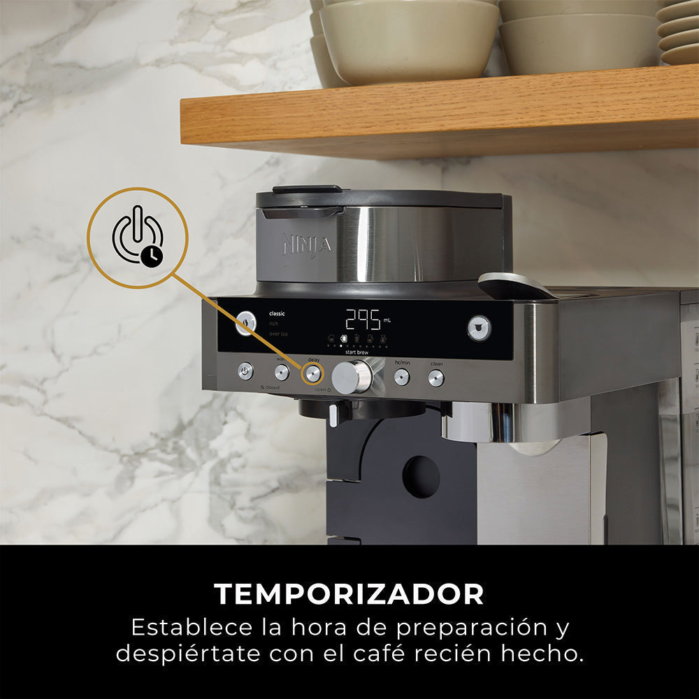 Cafetera 2 en 1 Prestige DualBrew con Espumador Integrado Ninja