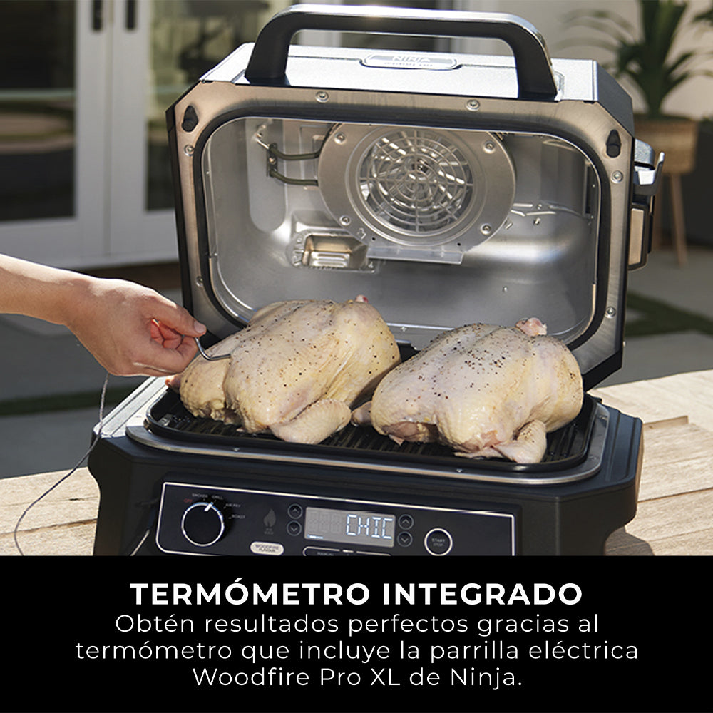Parrilla eléctrica con Ahumador Ninja Woodfire Pro XL